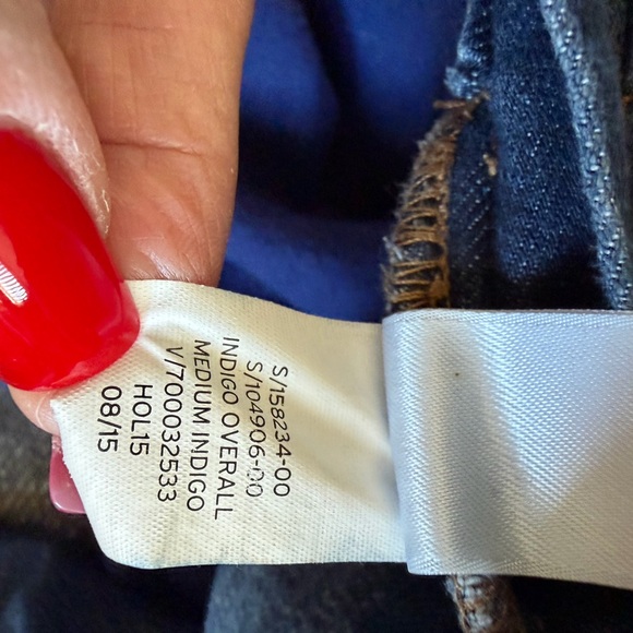 GAP Women's Blue Denim Overalls Zip Side Size Small - Picture 7 of 10